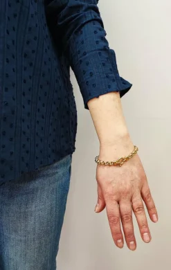 Bracelet jaseron or jaune 18 carats