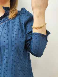 Bracelet jaseron or jaune 18 carats