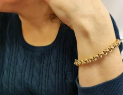 Bracelet jaseron or jaune 18 carats