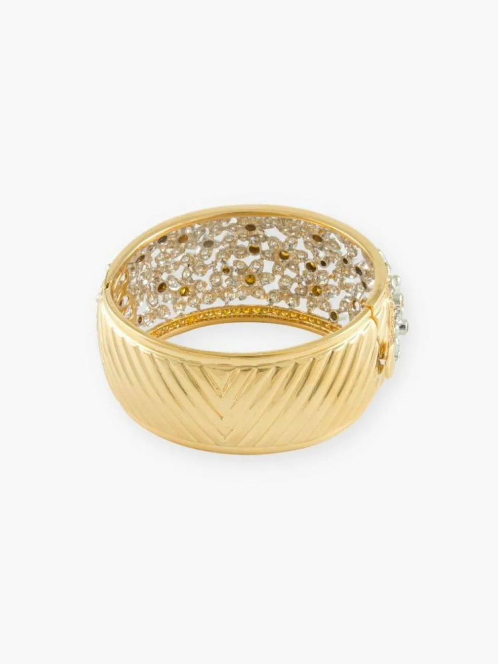 Bracelet jonc « Florale » en or et diamants