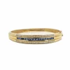 Bracelet jonc 2 Ors jaune Saphirs Diamants