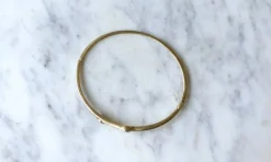 Bracelet Jonc coeur croisé rubis