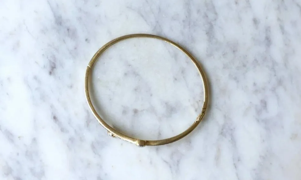 Bracelet Jonc coeur croisé rubis