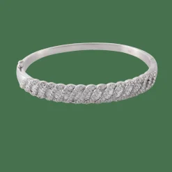 Bracelet Jonc Diamants ronds et baguettes