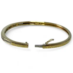 Bracelet jonc diamants sertis rail