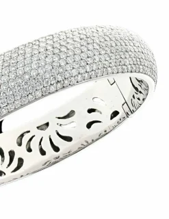 Bracelet jonc en or blanc et diamants