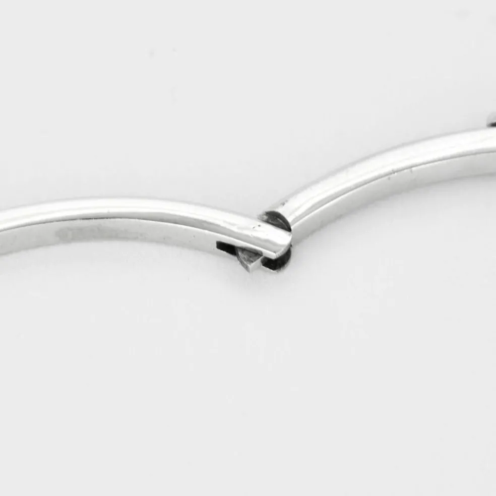 Bracelet jonc en or gris et diamants