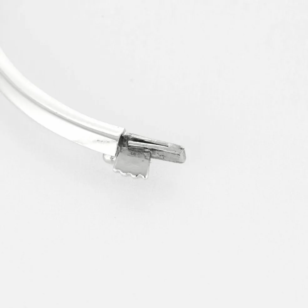 Bracelet jonc en or gris et diamants