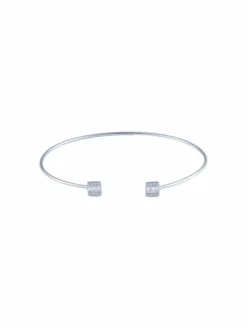 Bracelet Jonc Lucky One - Or blanc Diamants