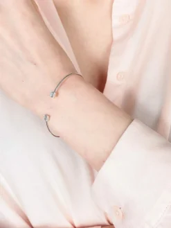 Bracelet Jonc Lucky One - Or blanc Diamants