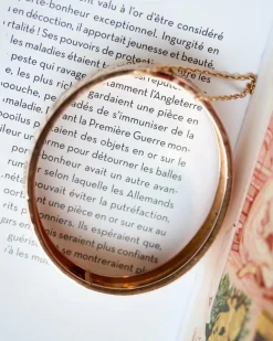Bracelet Jonc Napoléon III Or Rose et Perles fines