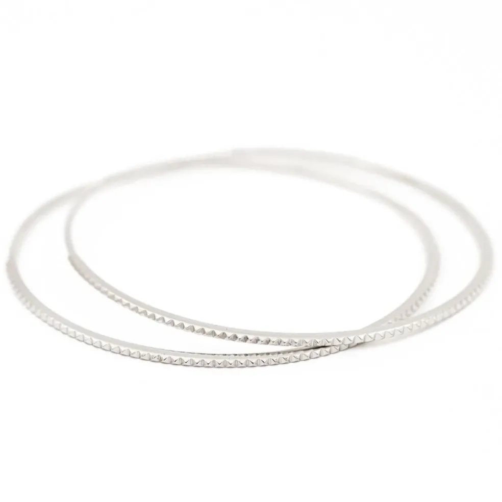 Bracelet Jonc Or blanc