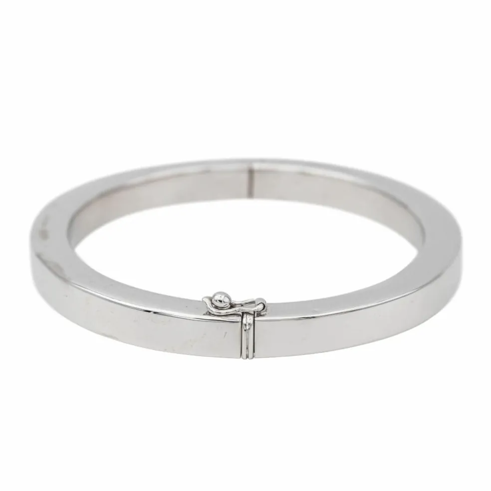 Bracelet Jonc Or blanc