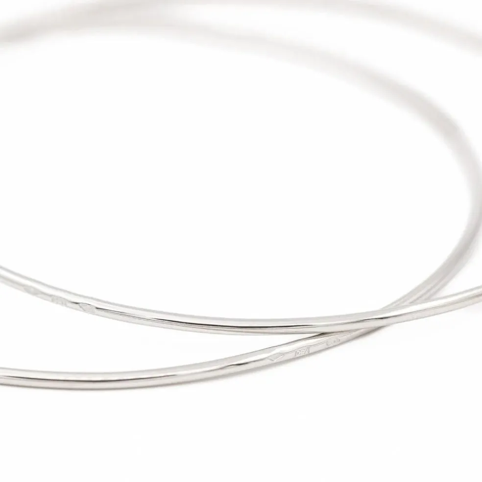 Bracelet Jonc Or blanc