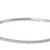 Bracelet Jonc Or blanc Diamants