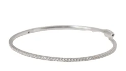 Bracelet Jonc Or blanc Diamants