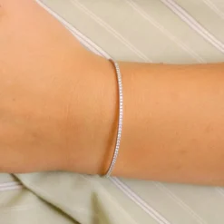 Bracelet Jonc or blanc diamants
