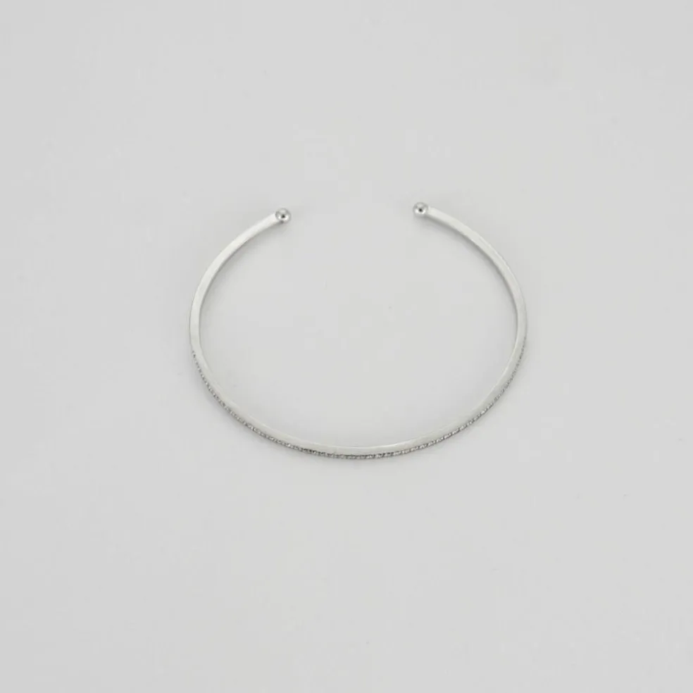 Bracelet Jonc or blanc diamants