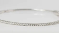 Bracelet Jonc Or blanc Diamants