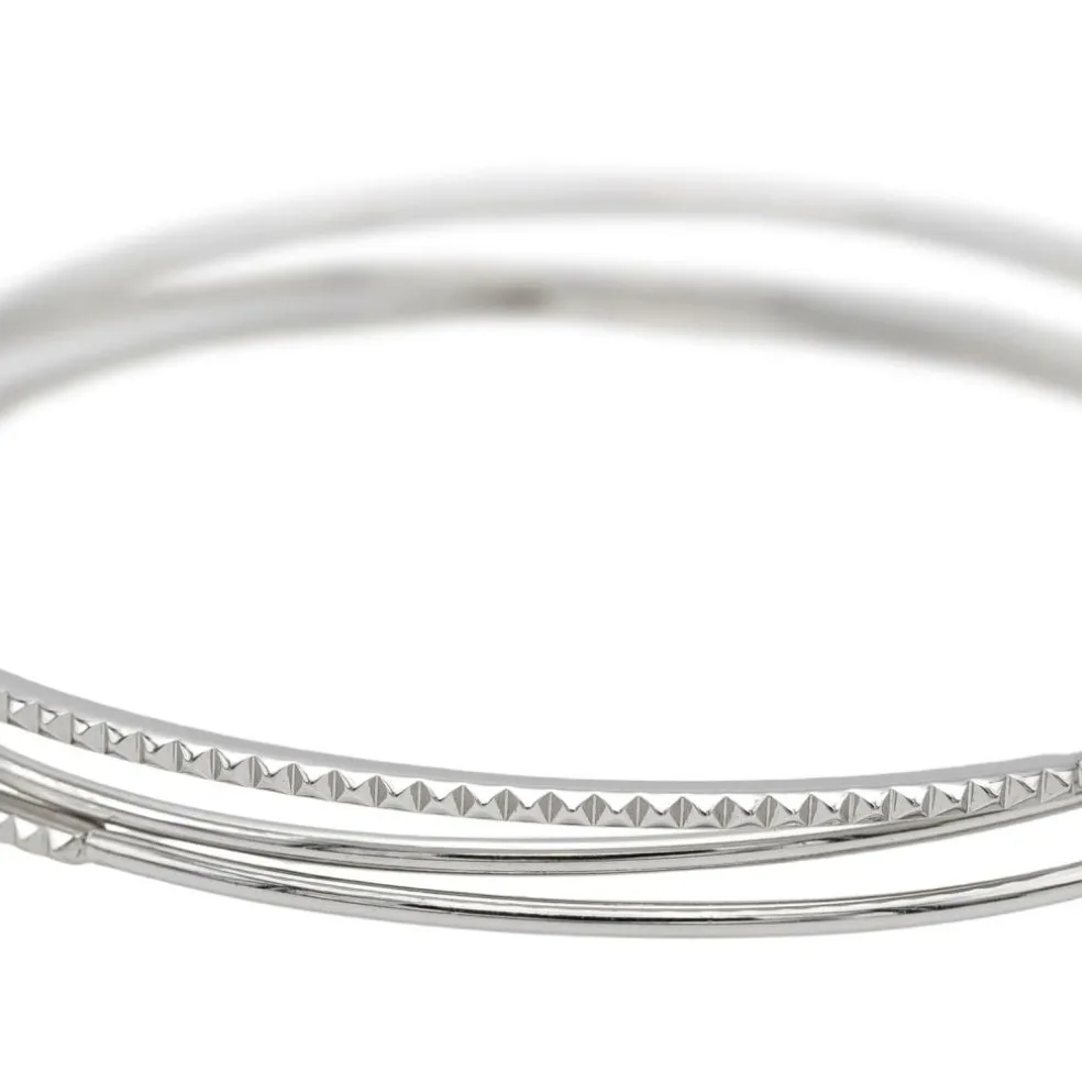 Bracelet Jonc Or blanc Diamant