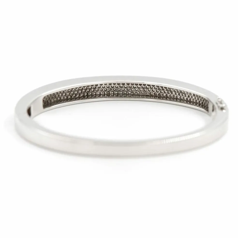 Bracelet Jonc Or blanc Diamant