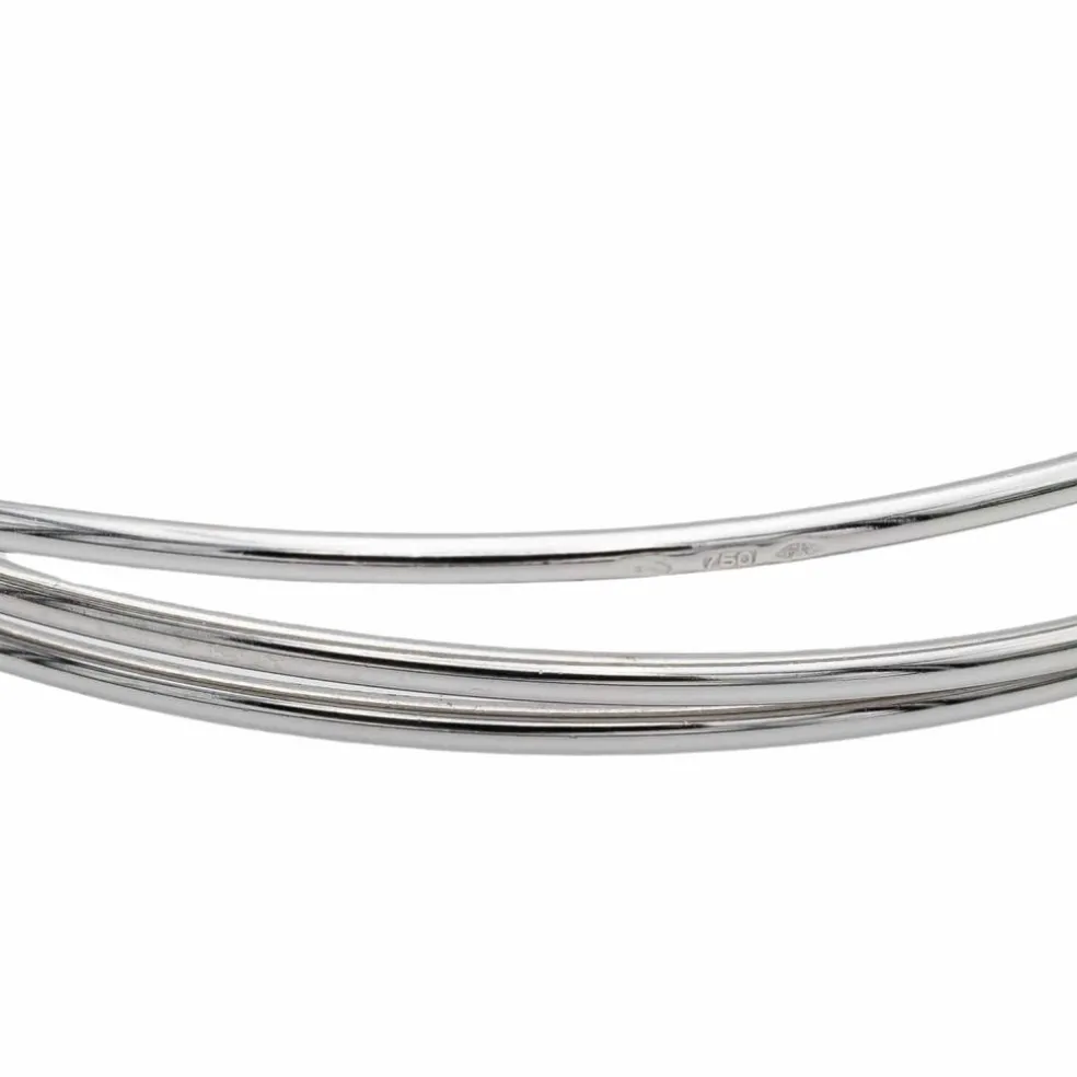 Bracelet Jonc Or blanc Diamant