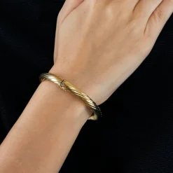 Bracelet jonc or jaune