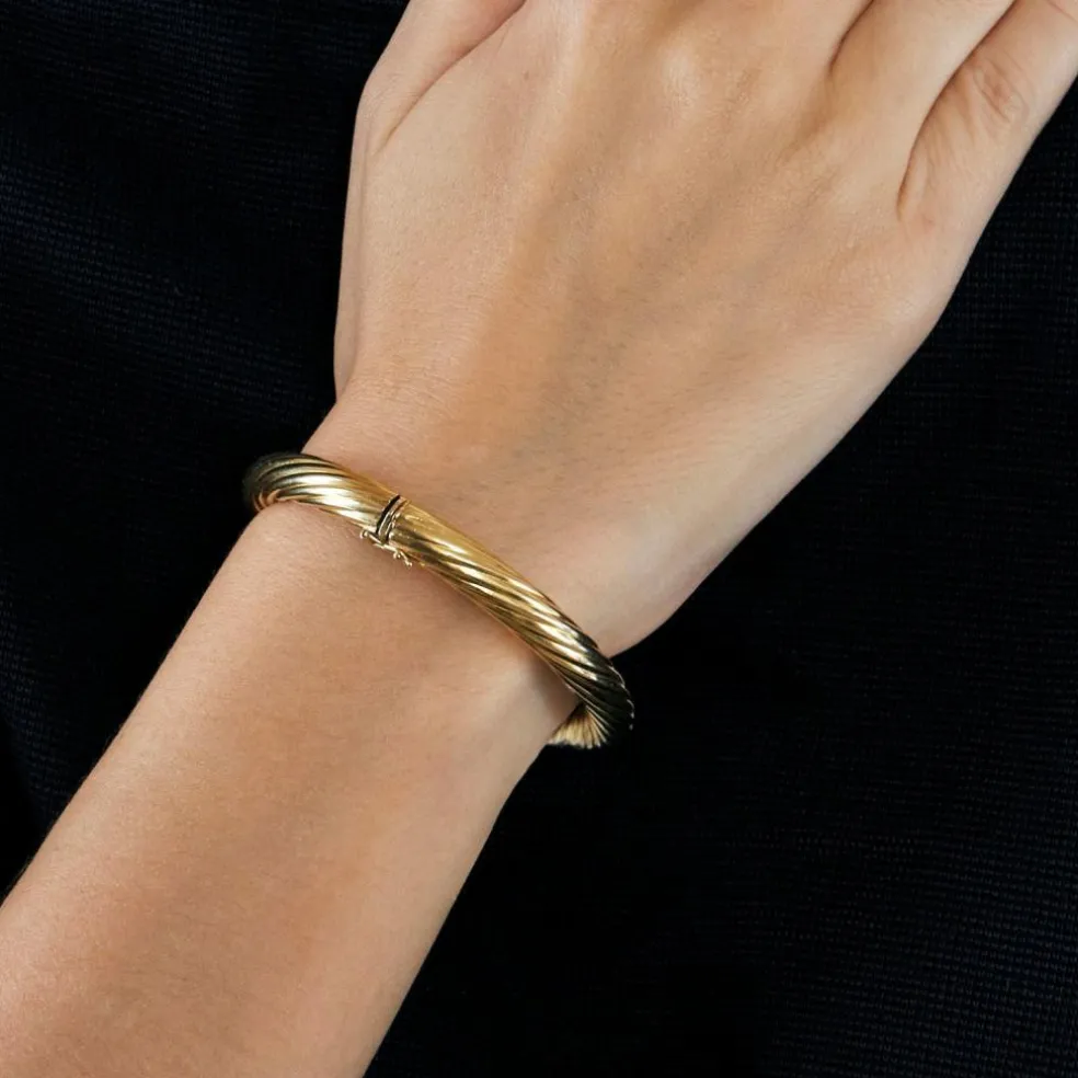 Bracelet jonc or jaune