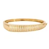 Bracelet jonc or jaune diamants