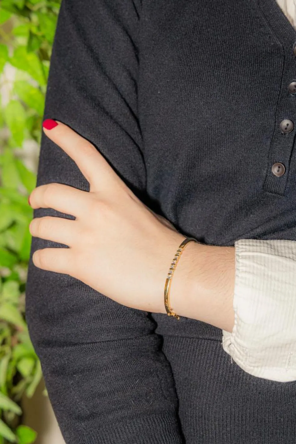 Bracelet Jonc Or jaune Diamant