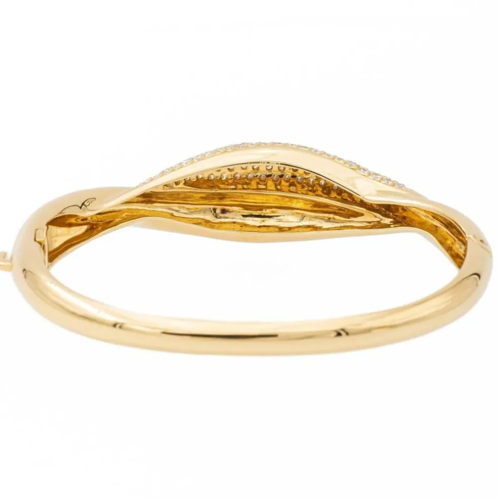 Bracelet Jonc Or jaune Diamant