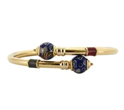 Bracelet Jonc Or jaune et Email