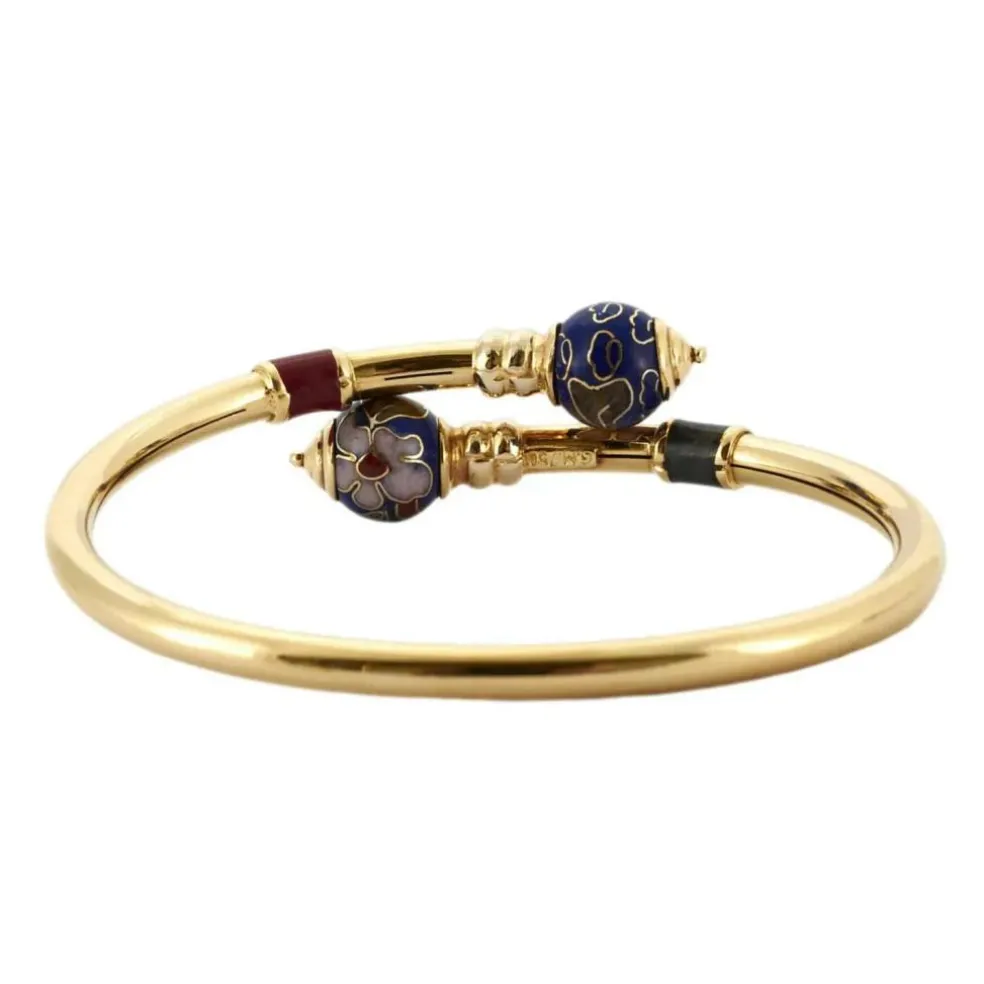 Bracelet Jonc Or jaune et Email