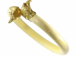 Bracelet Jonc, or jaune, ivoire