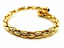 Bracelet Jonc Or jaune, Or blanc Saphir