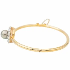 Bracelet Jonc Or jaune Perle