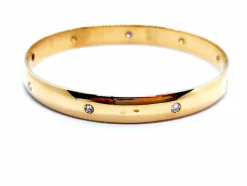 Bracelet Jonc Or jaune Rubis, Diamant
