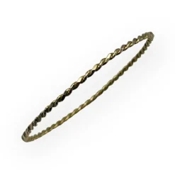 Bracelet jonc or jaune torsadé