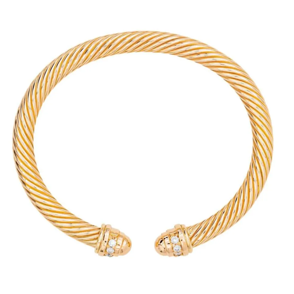 Bracelet Jonc Or rose Diamant