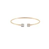 Bracelet jonc ou diamants roses