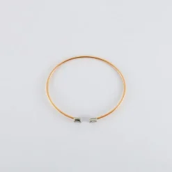 Bracelet jonc ou diamants roses