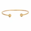 Bracelet jonc ouvert or rose diamants