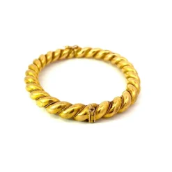 Bracelet Jonc Torsadé en Or jaune