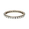 Bracelet jonc vintage or argent diamants 12 ct