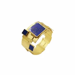 Bracelet lapis lazuli en or jaune