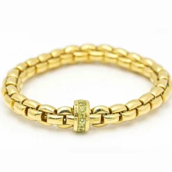 Bracelet élastique Or jaune Péridot