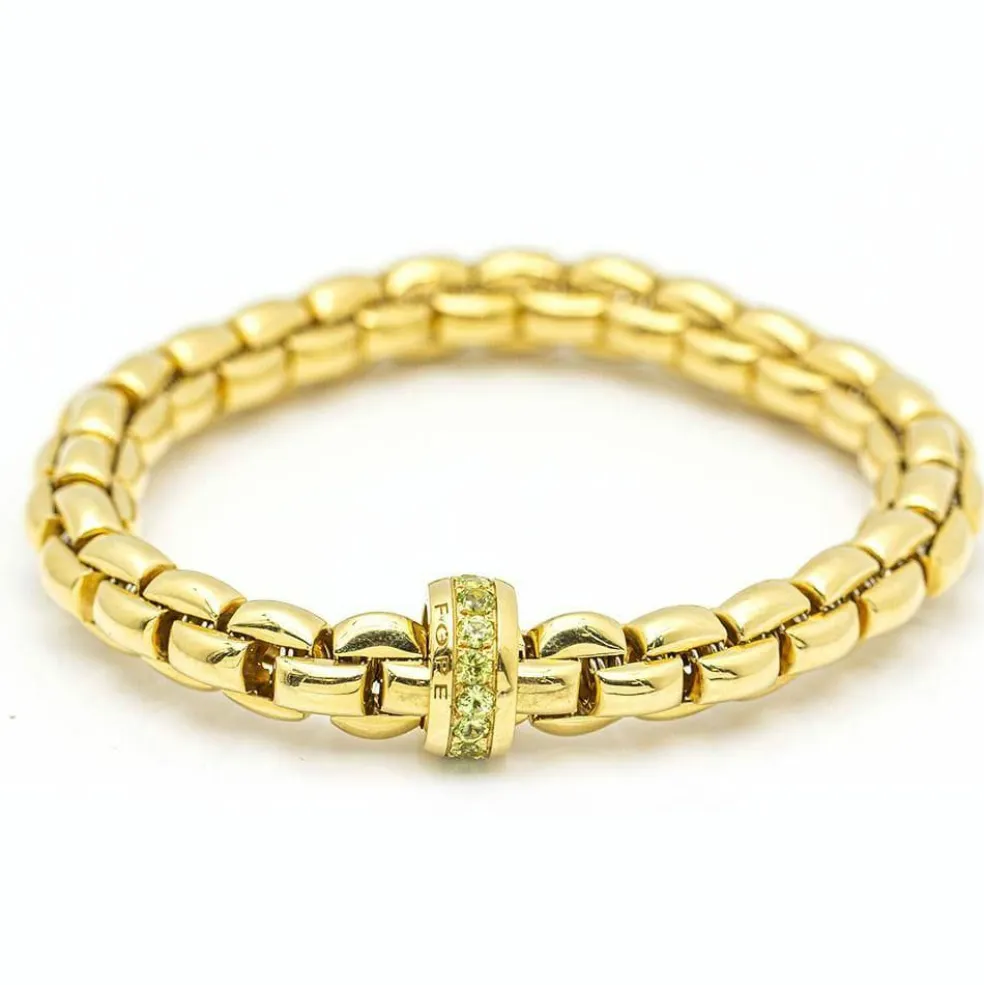 Bracelet élastique Or jaune Péridot