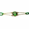 Bracelet "Les Petits Acrostiches" Tourmaline verte