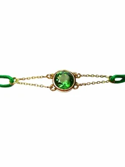 Bracelet "Les Petits Acrostiches" Tourmaline verte