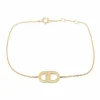 Bracelet liens diamants or jaune